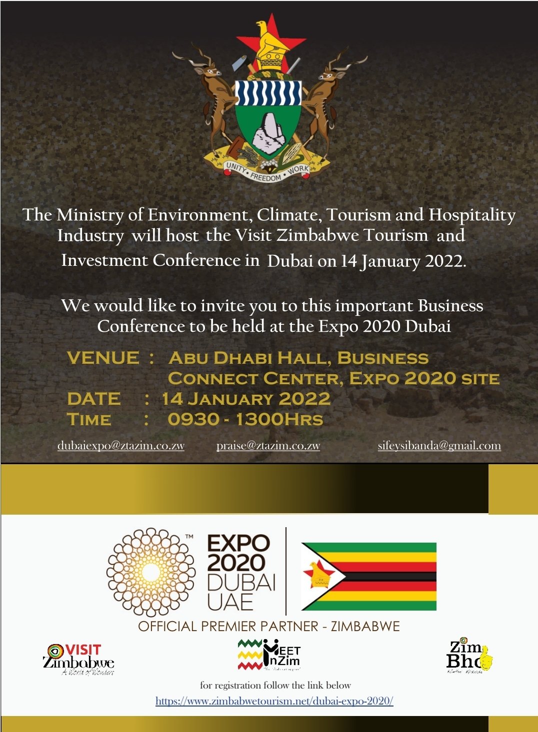 Govt to host Visit Zimbabwe Conference in Dubai | Tourism Focus